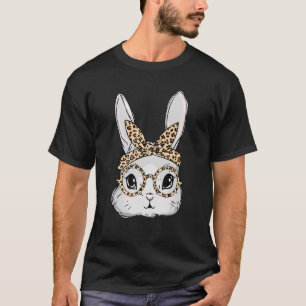 Camiseta Páscoa Dia Coelhinho Rosto Sol Óculos-Leopardo H