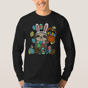 Camiseta Páscoa Dia da Lama Coelhinho Orelha Cesto de Ovos 