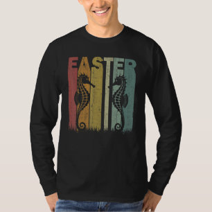 Camiseta Páscoa Dia do Cavalo-da-costa retrorreflector Pásc