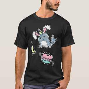 Camiseta Páscoa Dia Estreito Orelhas de Coelho Quebradas Ov