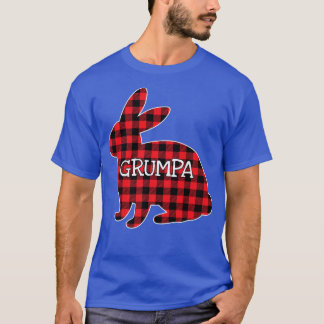 Camiseta Páscoa Dia Figurino Xadrez Vermelha Grumpa