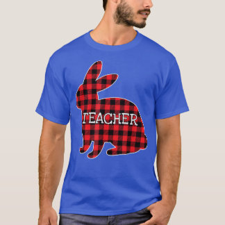 Camiseta Páscoa Dia Figurino Xadrez Vermelha Professor de G
