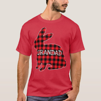 Camiseta Páscoa Dia Figurino Xadrez Vermelha Vovô Gráfico d
