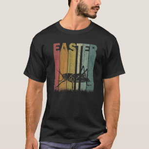 Camiseta Páscoa Dia Gafanhoto Páscoa Retrográfica Engraçada
