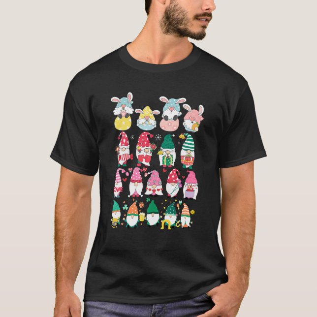 Camiseta Páscoa dia Gnomo Rua de Patrick Gnomies Páscoa Spr (Frente)