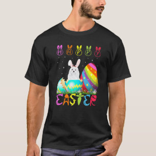 Camiseta Páscoa Dia Maltês Cachorro Correspondente Páscoa