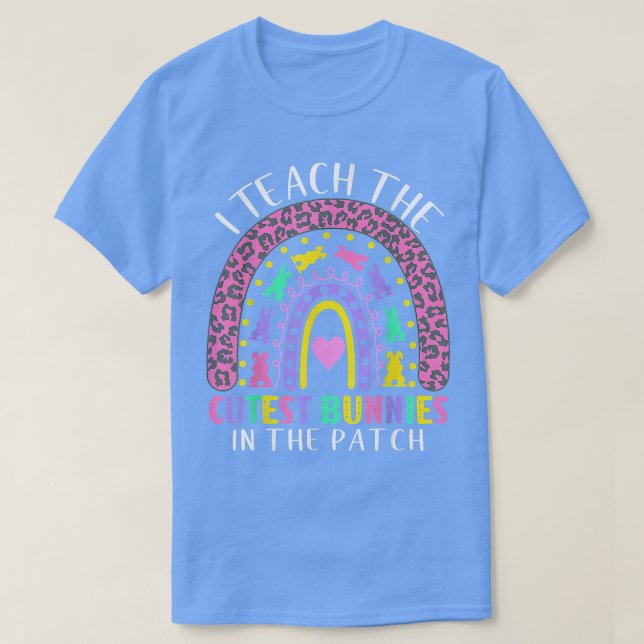 Camiseta Páscoa Dia Que Ensino Os Coelhinhos Mais Pertos No (Frente do Design)