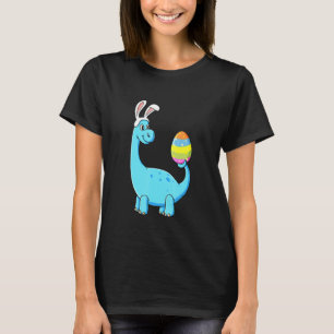 Camiseta Páscoa Dia T Rex Dino Coelho Orelha Com Ovos Boys