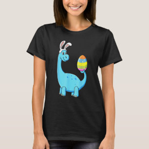 Camiseta Páscoa Dia T Rex Dino Coelho Orelha Com Ovos Boys