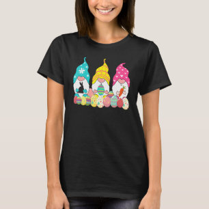 Camiseta Páscoa Dia Três Gnomos Páscoas Pastel Primavera B