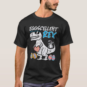 Camiseta Páscoa Dino Eggcellent Bunny Dab Cute Trex Toddler