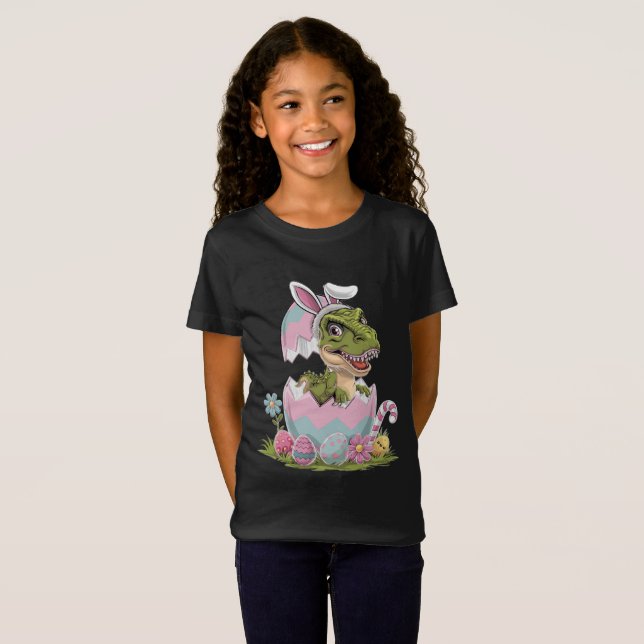 Camiseta Páscoa Dino Hatchling (Frente Completa)
