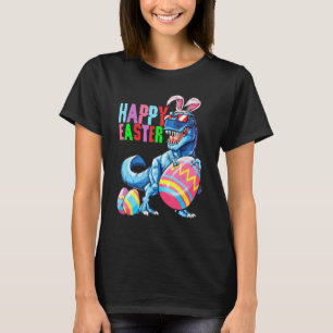 Camiseta Páscoa Dinossauro Coelhinho Rex Meninas Meninas 1