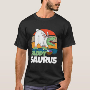 Camiseta Páscoa Dinossauro Pai De Ovo Coelho, Engraçado T R