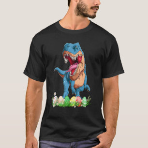 Camiseta Páscoa Dinossauro Pijamas Rex Ovos de Páscoa Bebês