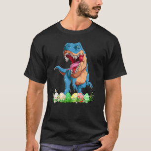 Camiseta Páscoa Dinossauro Pijamas Rex Ovos de Páscoa Bebês