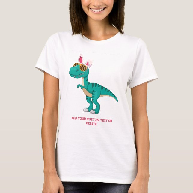 Camiseta Páscoa Dinossauro Trex Páscoa Coalhada (Frente)