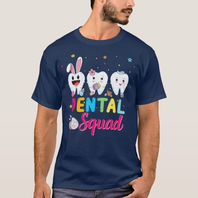 Camiseta Páscoa do Assistente Dental de Esquadrão dentário  (Frente)