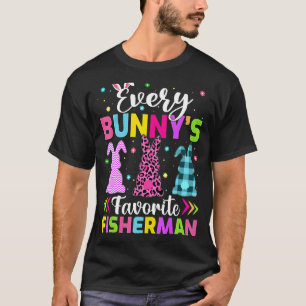 Camiseta Páscoa do Pescador Favorito de Todos os Coelhinhos