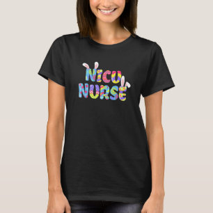 Camiseta Páscoa Enfermeira Nicu Orelhas de Coelho Fofo Feli