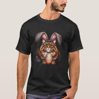 Camiseta Páscoa engraçada amante de gato florestal norueguê