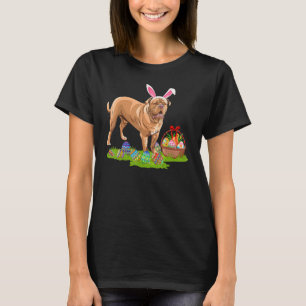 Camiseta Páscoa Engraçada Caça Ao Ovo Coelho Dogue De Borde