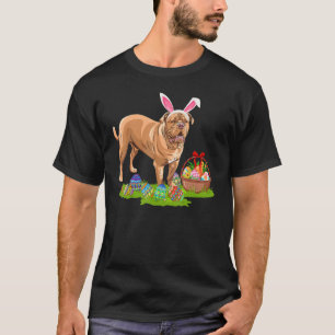 Camiseta Páscoa Engraçada Caça Ao Ovo Coelho Dogue De Borde