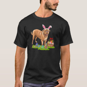 Camiseta Páscoa Engraçada Caça Ao Ovo Coelho Dogue De Borde