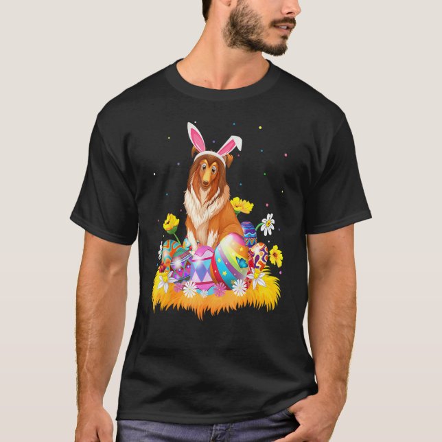 Camiseta Páscoa Engraçada de Ovos no Domingo (Frente)