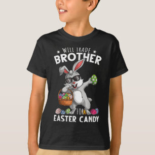 Camiseta Páscoa Engraçada Trocará Irmão Por Crianças Doces