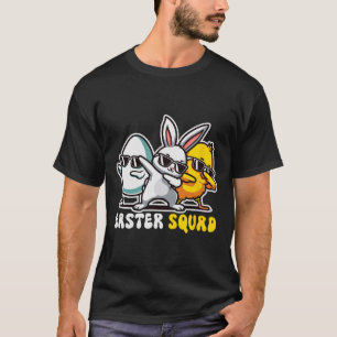 Camiseta Páscoa Esquadrão Dabbing Bunny Pintinho Ovo Matriz