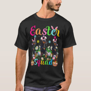 Camiseta Páscoa Esquadrão Miniatura do Ouvido Cachorro Cach