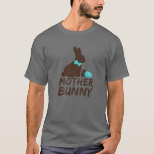 Camiseta Páscoa Familiar Coelhada de Chocolate de Mãe
