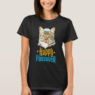 Camiseta Páscoa Feliz Páscoa Gato Seder Feriado Judaico