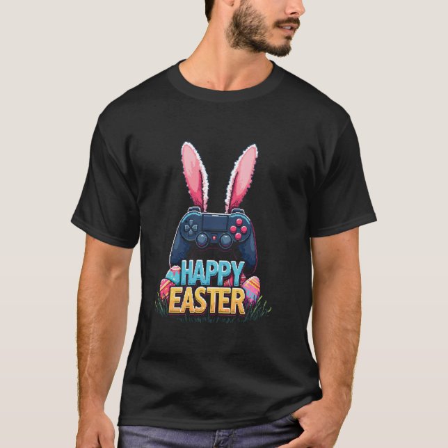 Camiseta Páscoa FELIZ Páscoa Jogos (Frente)