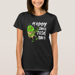 Camiseta Páscoa Feliz Zombie Jesus Dia da Páscoa Coelhinho