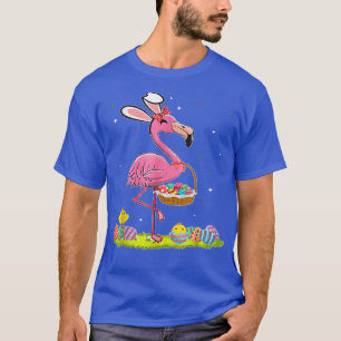 Camiseta Páscoa Flamingo Bunny Egg Hunter Funny Páscoa Holi