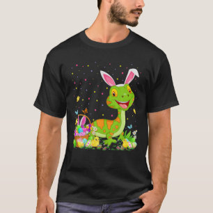 Camiseta Páscoa Gecko Bunny Egg Caçando Páscoa Gecko Dom