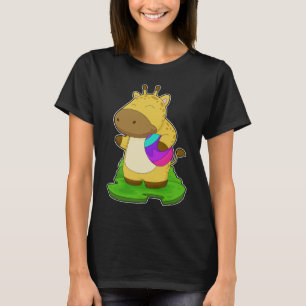 Camiseta Páscoa Girafa ovo de Páscoa