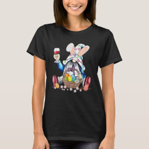 Camiseta Páscoa Gnomo Engraçado Hippie Bebendo Vinhos