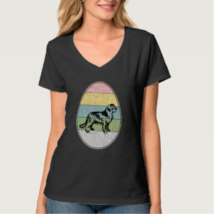 Camiseta Páscoa Gráfica de Cachorro da Terra Nova felz pasc