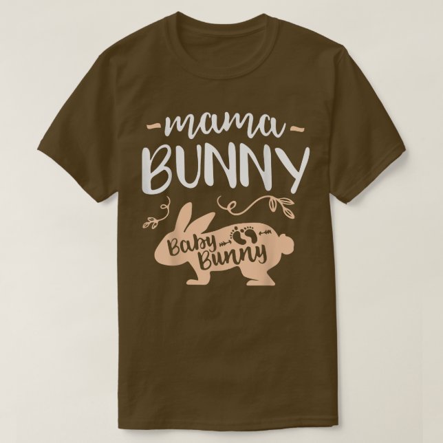 Camiseta Páscoa Grávida Mãe Mãe Bunny Bab (Frente do Design)