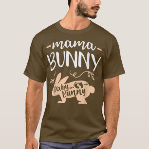 Camiseta Páscoa Grávida Mãe Mãe Bunny Bab