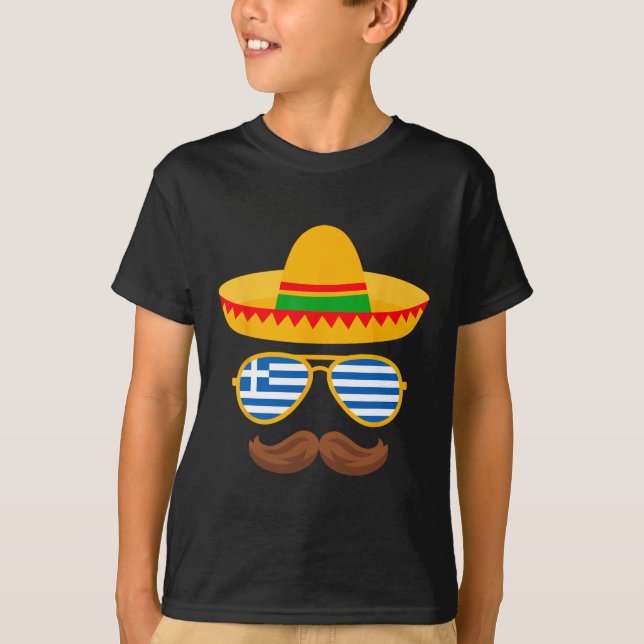 Camiseta Páscoa Grega Cinco De Mayo Crianças Mexicanas Bo (Frente)