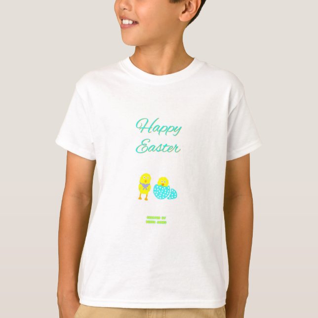 Camiseta Páscoa Hatchlings Boys White Basic T Shirt (Frente)