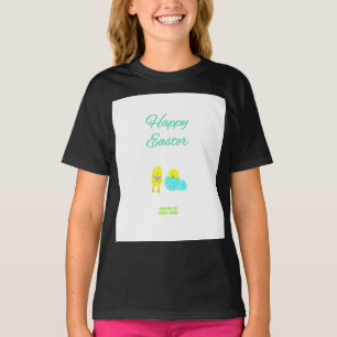 Camiseta Páscoa Hatchlings Girls Black Basic T Shirt
