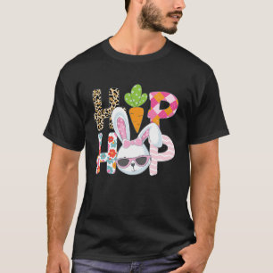 Camiseta Páscoa Hip Hop Mulheres Meninas Leopard Xadrez Imp