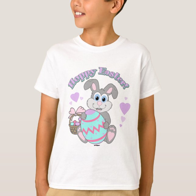 Camiseta Páscoa Hoppy! Coelho da Páscoa (Frente)