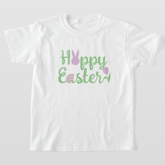 Camiseta Páscoa "Hoppy" com coelho, ovo e chicote (Postura )