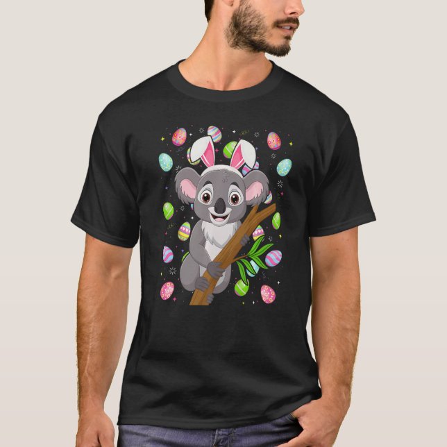 Camiseta Páscoa Koala Bunny Easter Egg Funny Koala Domingo (Frente)
